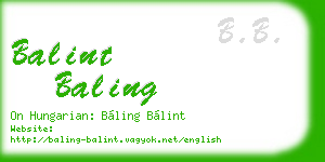 balint baling business card